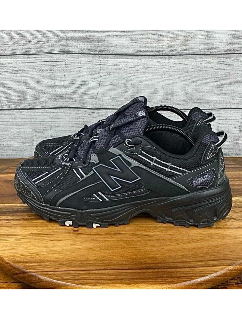 New Balance 411 All Terrain Black Gray Men’s Shoes MT411BG Sneaker Size 9.5 Wide